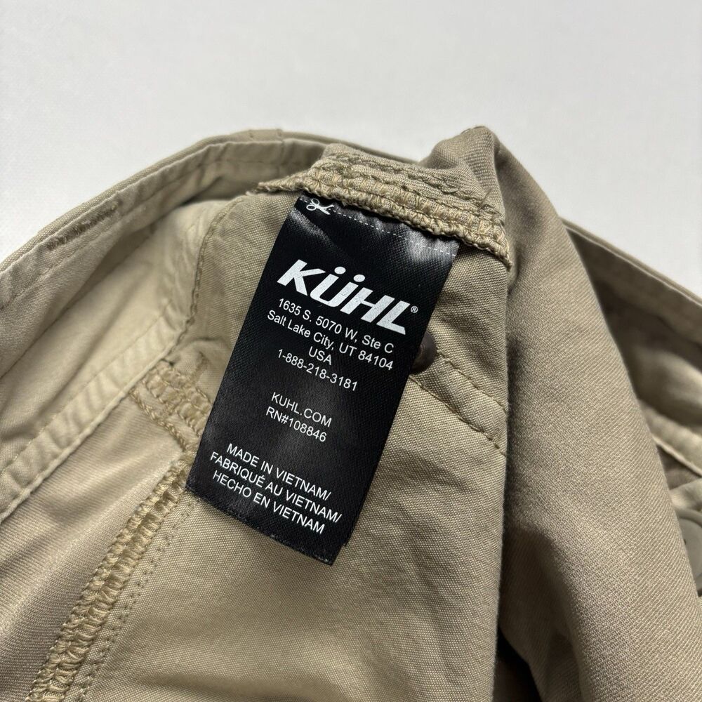 Kuhl Shorts Mens 32 Radikl Dark Khaki Hiking Outdoor Cargo 8" Inseam 5068S - Picture 9 of 12